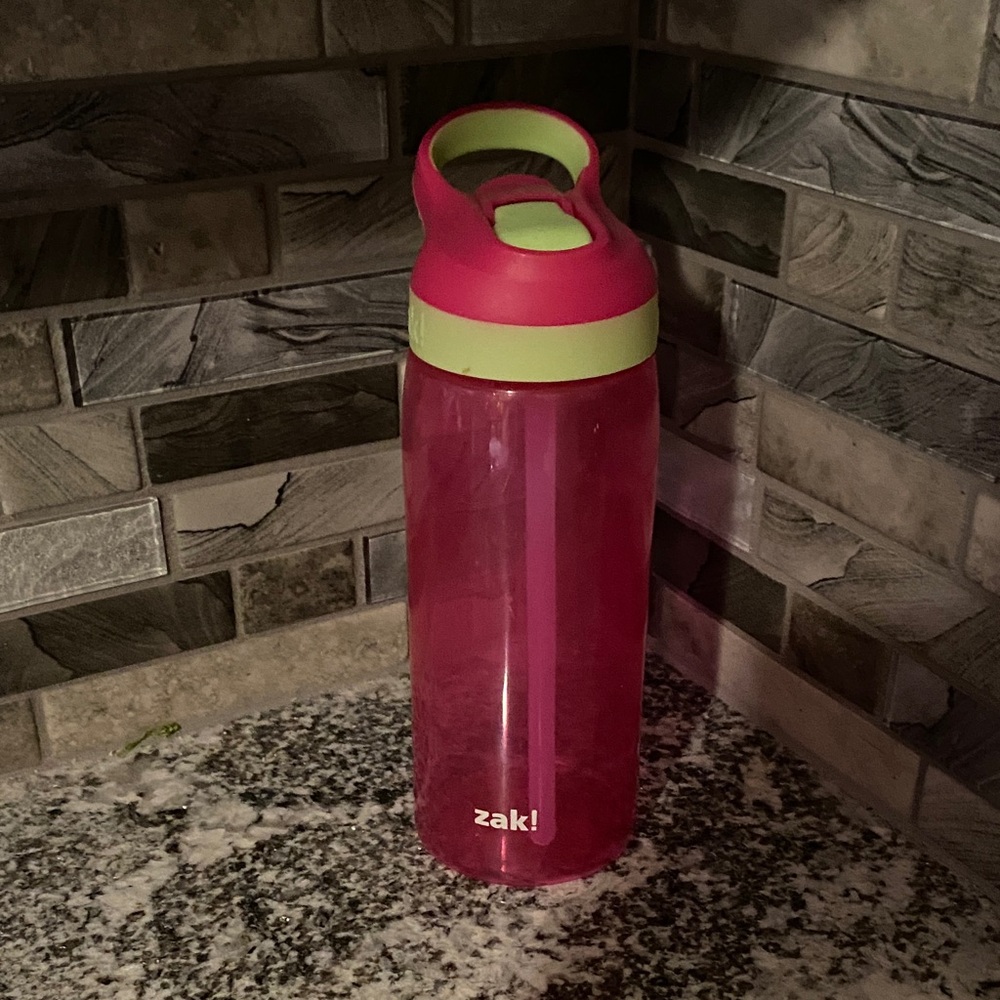 Zak! Pink and Green Water Bottle